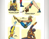 SUPERHERO YOGA Super Pop Art Print 11x17 by Rob Osborne