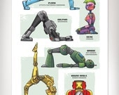 ROBOT YOGA Super Pop Art Print 11x17 by Rob Osborne