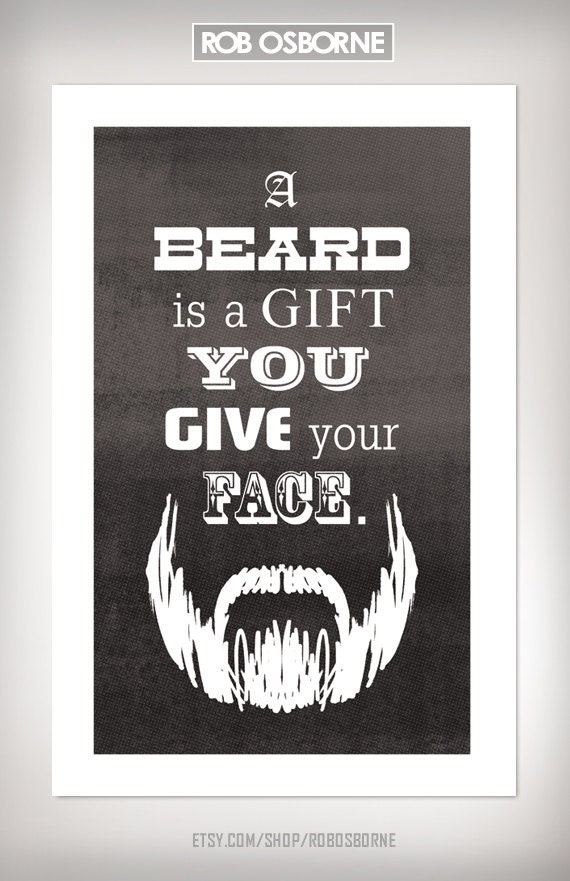 BEARD GIFT Art Print 11x17 by Rob Osborne