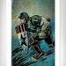CAPTAIN AMERICA World War 2 Comic Art Print 11x17 by Rob Osborne