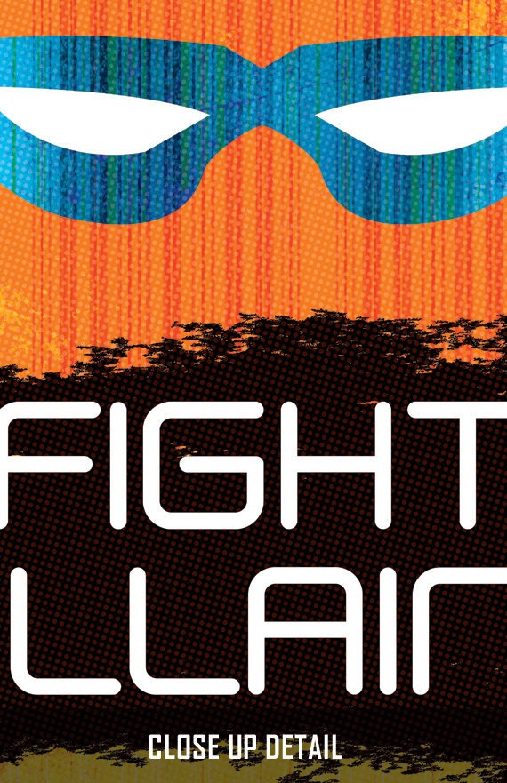 FIGHT VILLAINY Super Hero Art Print 11x17 by Rob Osborne