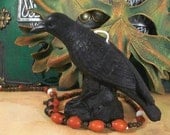 Raven Crow Bird Black Beeswax Candle
