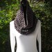 Hooded Cowl Neck Warmer Circle Snood Scarf Lavender Alpaca Natural Blends Soft Cluster Crochet