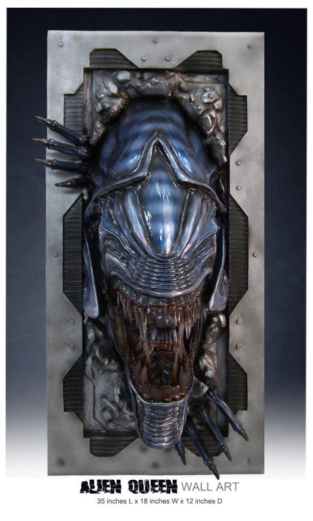 ALIEN QUEEN Wall Bursting Wall Art Life Size Alien Art Decor