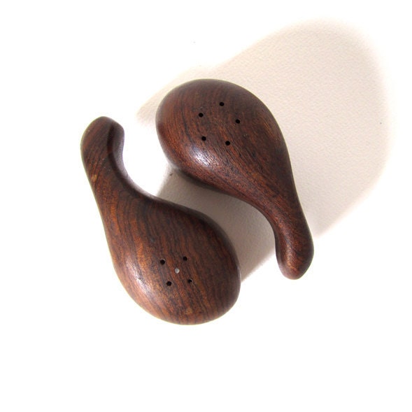 Don Shoemaker Modernist Wood Salt and Pepper Set