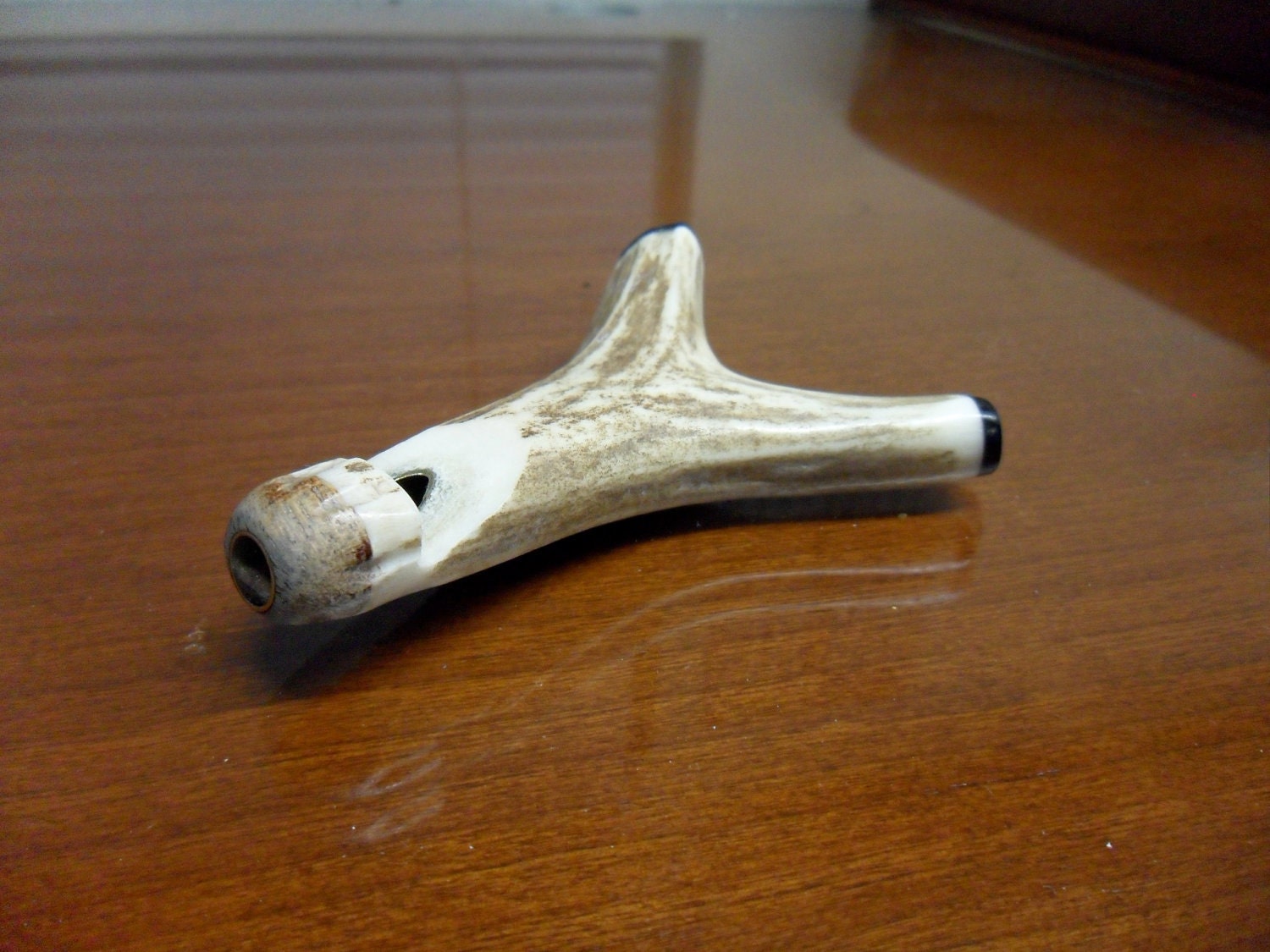 Deer antler whistle with antique mesquite and by MRoberson68