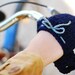 Bike Hand Warmers Gloves Wool Crochet Autumn Fall Winter Spring Cold Days Unisex Woman Man Teens Gift Cozy Navy Blue Grey