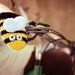 FOR KIDS Honeycomb Bee Bike Handwarmers Gloves Wool Crochet Cold Days Toddler Kids Child Children Gift Cozy Yellow Black