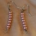 pearl pink beaded earrings