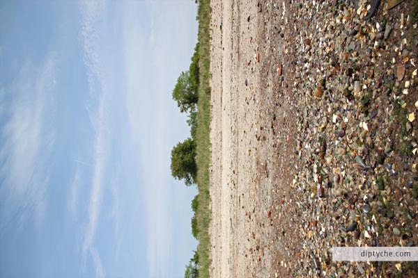 Brooklyn Beach Glass Coastal Shore Bay Summer Diptych (4" x 6" Fine Art Photo Print / Notecard)