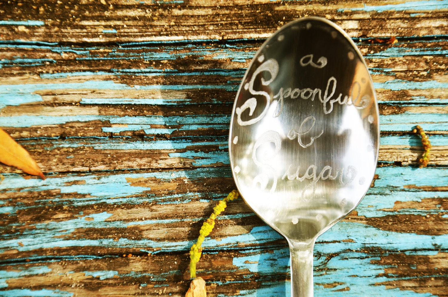 A Spoonful of Sugar... Hand Engraved Tea Spoon WITH PERSONALIZATION
