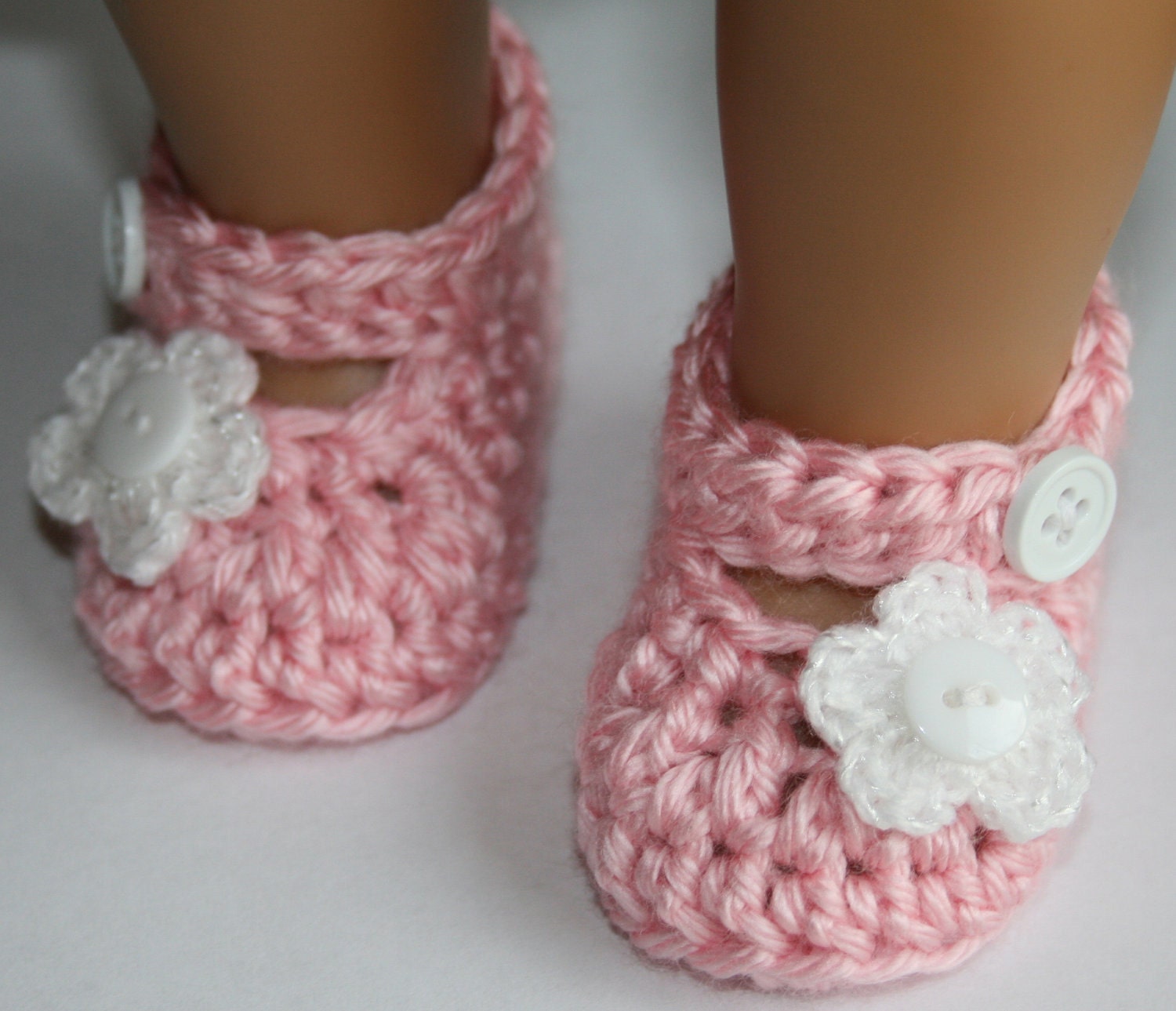 Baby Girl Crochet Pink White Sparkly Flower Mary Janes Baby Janes Shoes Booties Photo Prop Shower Gift Easter Spring