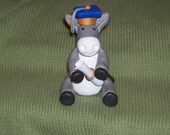 Graduation Donkey cake topper Polymer Clay Handmade