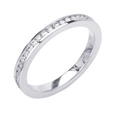 14k white gold .50ct diamond eternity wedding band. styleE2DE