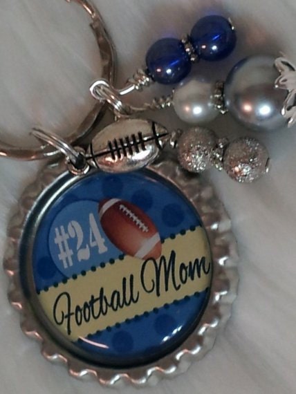 FOOTBALL MOM keychain, PERSONALIZED, Football Mom necklace, Mom necklace, under 20, sports mom necklace, team mom necklace