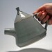 RESERVED - Acorn closed form ceramic teapot - light blue