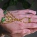 Golden Turtle "Slave Bracelet" Ring. Adjustable w Lobster Claw Clasp and jump rings. Fits 6-8" wrists. OOAK