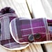 Baby shoes for girls - newborn, infant booties - purple and black plaid booties - unique baby gift