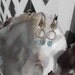 Sterling Silver Pave Crystal Ear Wires with Dangle Aqua Crystals-Bridal Ear Wires-Brides Maid-Mother of the Bride- Stunning - Gorgeous