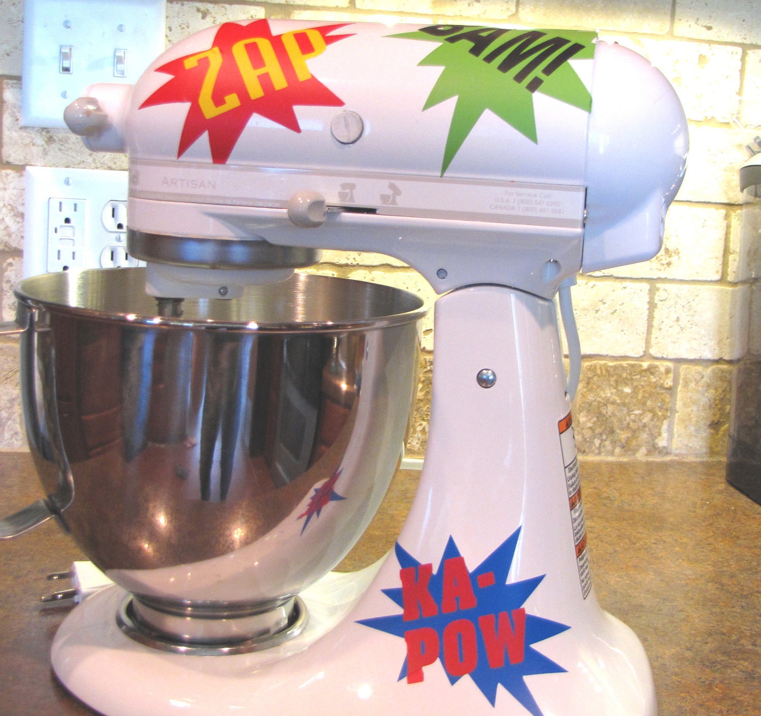 Kitchen Mixer Vinyl Decal-Super Hero