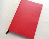 MEDIUM Faux Leather Journal Notebook, Red, Soft-cover, Handbound