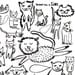 Cat Colouring Poster, Limited Edtion