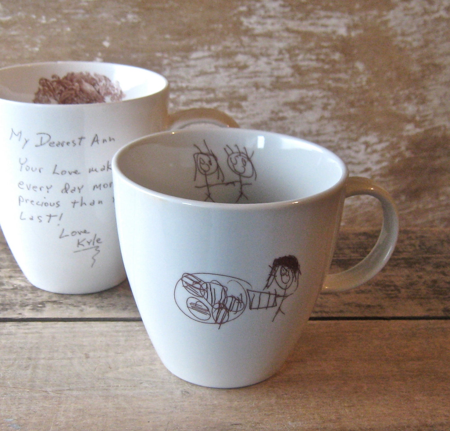 Your Child's Drawing Mug MADE TO ORDER Personalized