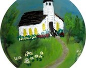 Hand painted church ornaments, personalized for weddings, confirmation, baptism and more.