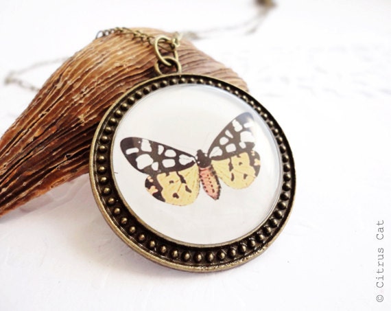 Vintage butterfly necklace - bohemian style