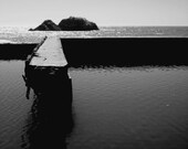 8x8 - Sutro Baths - Historical Ruins, San Francisco Photo, Black and White Art Print, Modern Minimalist Wall Art, Cliff House, Wall Decor