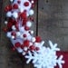 15" Christmas Candy Cane wreath with snowflake