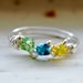 Custom family ring, Birthstone Ring, Mothers Ring, Personalized custom mom mother grandmother grandma - Wire Wrapped