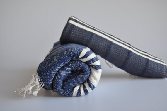 Set of 2 Handwoven Turkish Bath Towel - Efes Peshtemal - Hand Towel - Peshkir