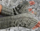 Beautiful Handmade Knit Fingerless Mittens. Choose your colour.