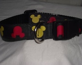Mickey Mouse Adjustable Dog Collar or Martingale