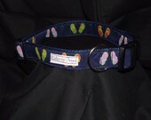Flip Flop adjustable dog collar or Martingale