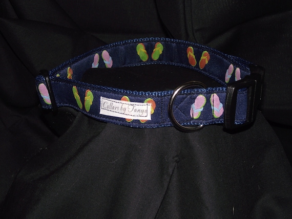 Flip Flop adjustable dog collar or Martingale