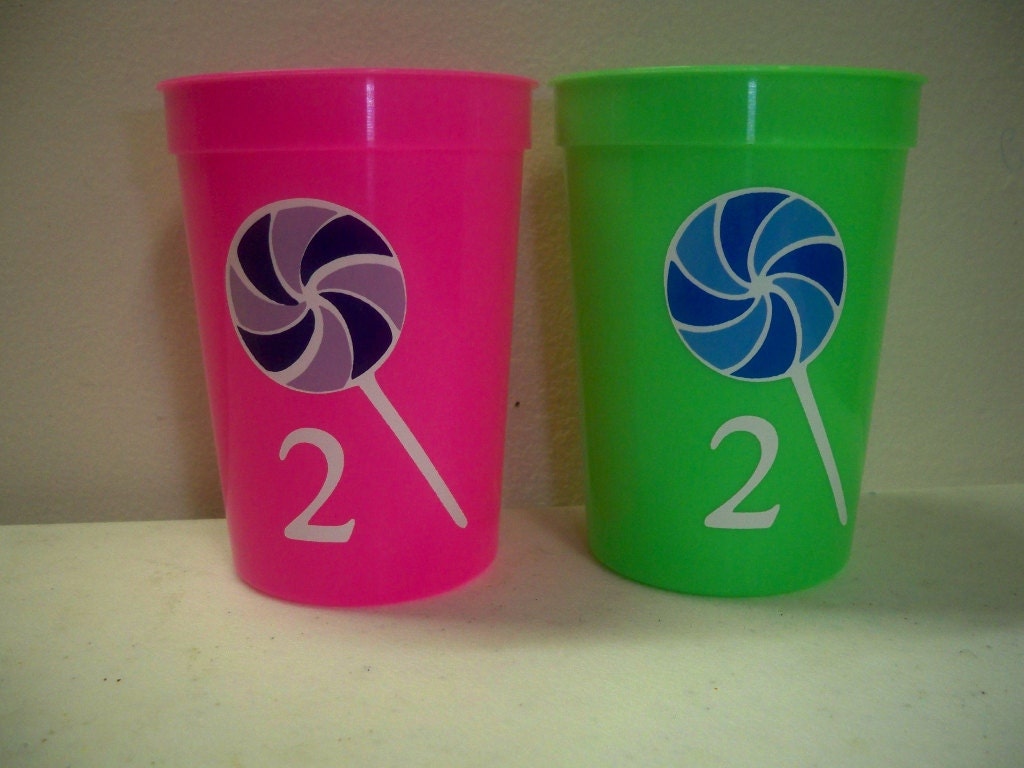 CANDY LAND THEME birthday party favor cups (set of 5 cups) Il_170x135