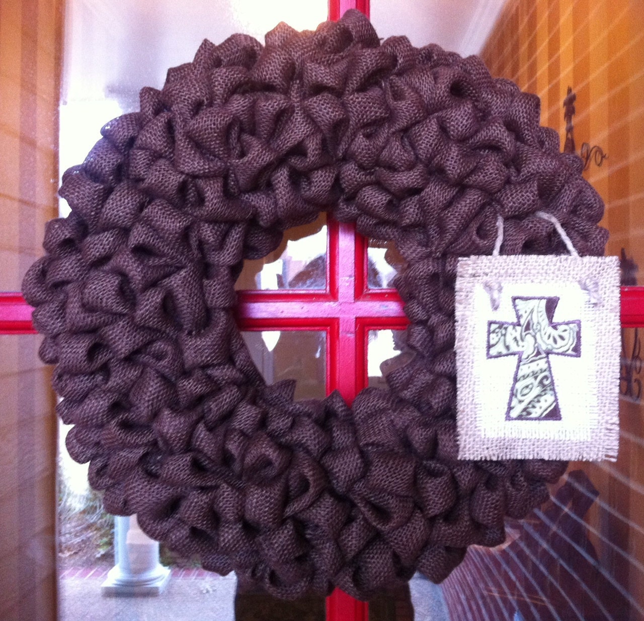 Custom Monogrammed 18 Inch Burlap Wreath