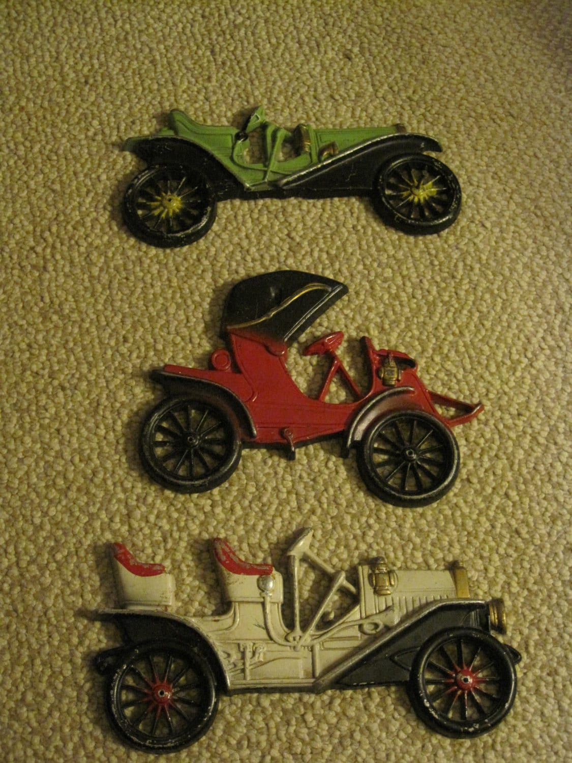 Items similar to Vintage Midwest Cast Iron Antique Cars Wall Hanging