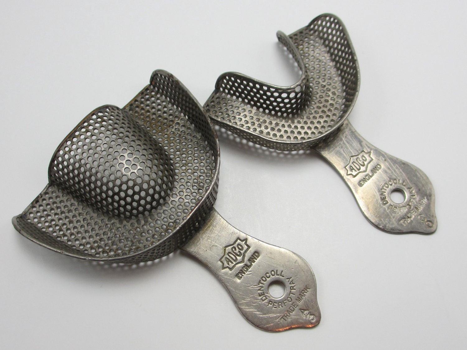 Vintage Dental Impression Trays Upper and Lower by KitschMerchant