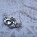 Irish Claddagh necklace on sterling silver chain