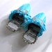 Paper Mâché Pair of Marie Antoinette Inspired Slippers - Rhapsody in Blue