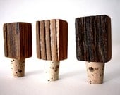 Reclaimed Wood Bottle Stop // Wine Stopper // Wooden Barware // Rustic Wedding Gift // MFEO Branded Souvenir