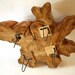 Reclaimed Tree Stump Coffee Table On Vintage Hairpin Legs