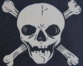 Antique Rare Beistle Paper Die Cut Halloween Pirate Hat Skull Crossbones Skeleton 1925 Made in U.S.A.