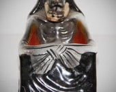 Vintage Skeleton Nodder Ashtray Porcelain Bisque Made In Japan Skull Bones Reaper
