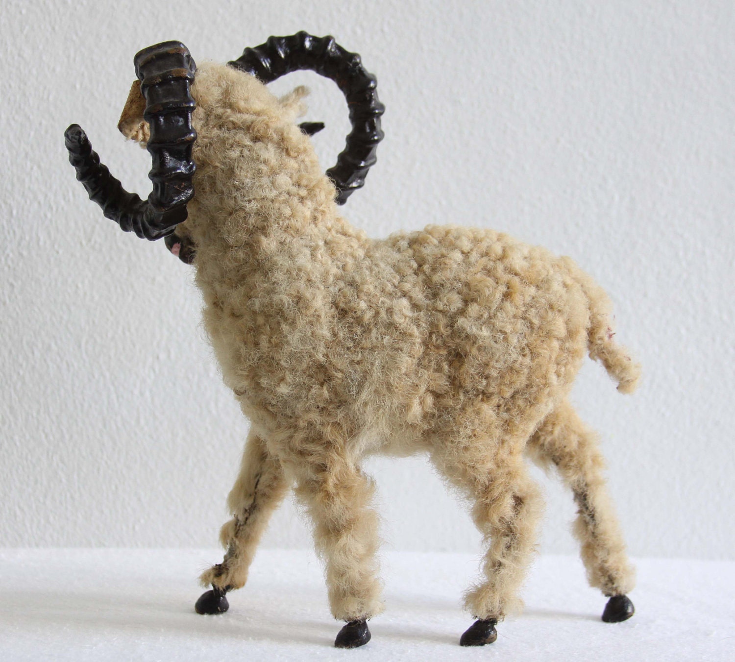 1800s Victorian Taxidermy Children's Toy Ram