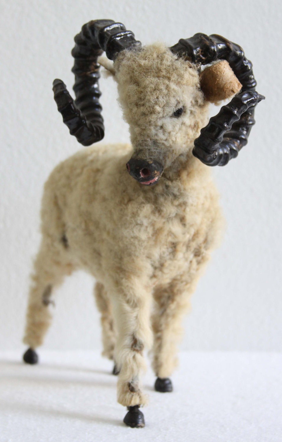 1800s Victorian Taxidermy Children's Toy Ram