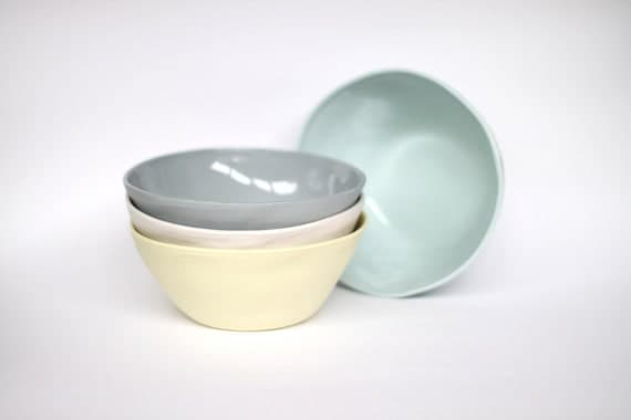 organic breakfast bowl - porcelain (glacier colour)